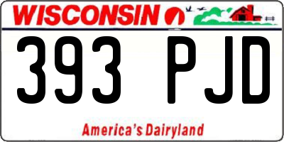WI license plate 393PJD