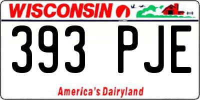 WI license plate 393PJE