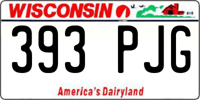 WI license plate 393PJG
