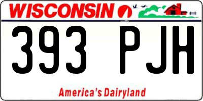 WI license plate 393PJH