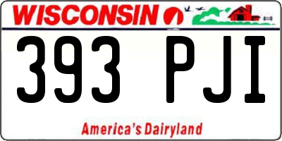 WI license plate 393PJI