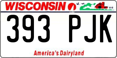 WI license plate 393PJK