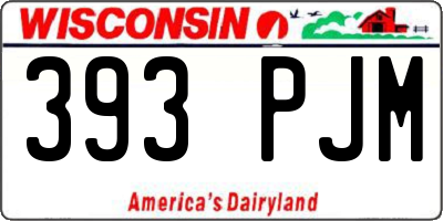 WI license plate 393PJM