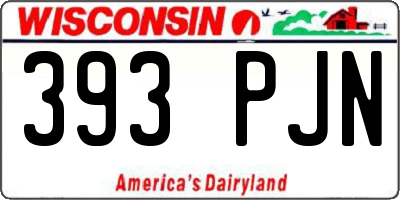 WI license plate 393PJN