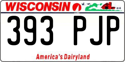 WI license plate 393PJP