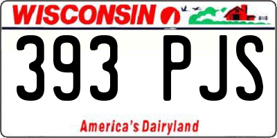 WI license plate 393PJS