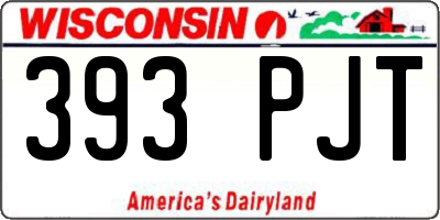 WI license plate 393PJT