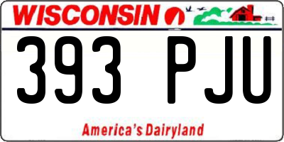 WI license plate 393PJU