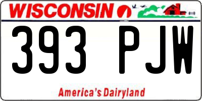 WI license plate 393PJW