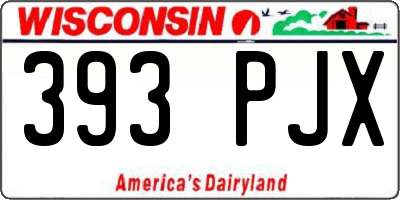 WI license plate 393PJX