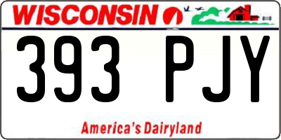 WI license plate 393PJY