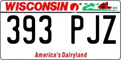 WI license plate 393PJZ