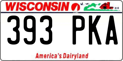WI license plate 393PKA