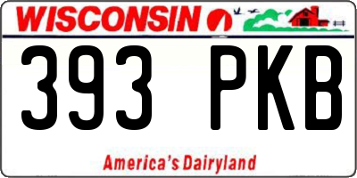 WI license plate 393PKB