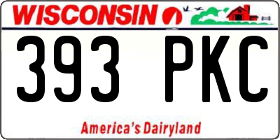 WI license plate 393PKC
