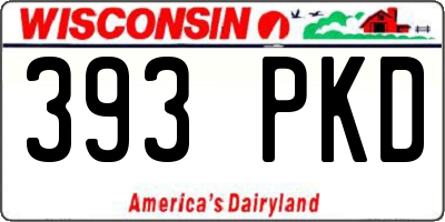 WI license plate 393PKD