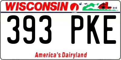 WI license plate 393PKE