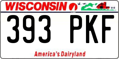 WI license plate 393PKF