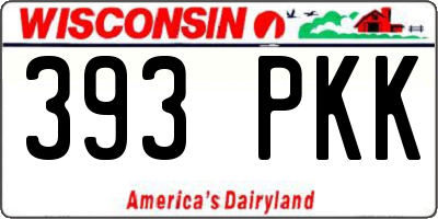 WI license plate 393PKK