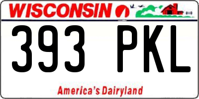 WI license plate 393PKL