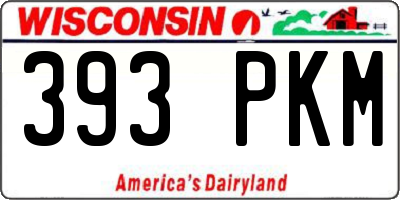 WI license plate 393PKM
