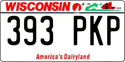 WI license plate 393PKP