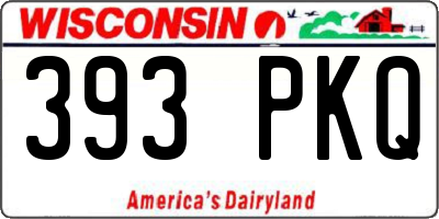 WI license plate 393PKQ