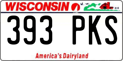 WI license plate 393PKS