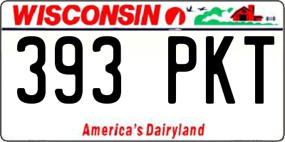 WI license plate 393PKT