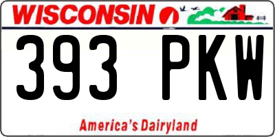 WI license plate 393PKW