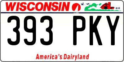 WI license plate 393PKY