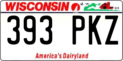 WI license plate 393PKZ