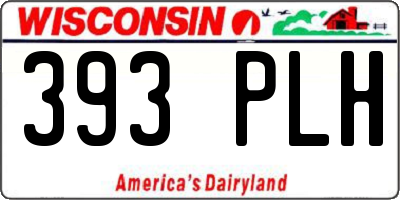 WI license plate 393PLH