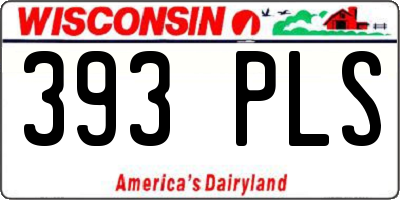 WI license plate 393PLS