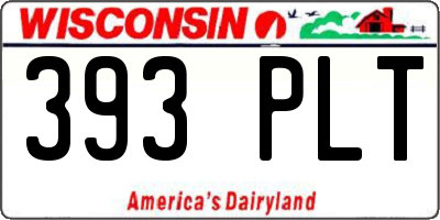 WI license plate 393PLT