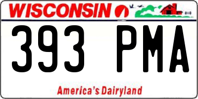 WI license plate 393PMA