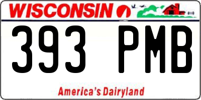 WI license plate 393PMB