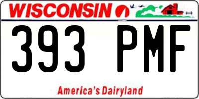 WI license plate 393PMF