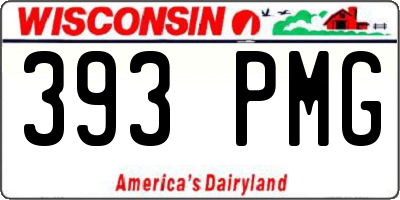 WI license plate 393PMG