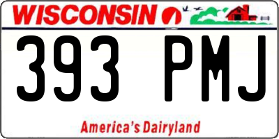 WI license plate 393PMJ