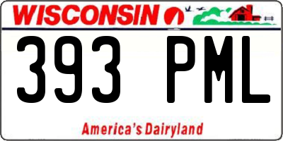 WI license plate 393PML