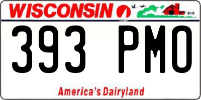 WI license plate 393PMO