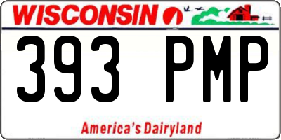 WI license plate 393PMP