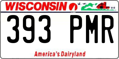 WI license plate 393PMR