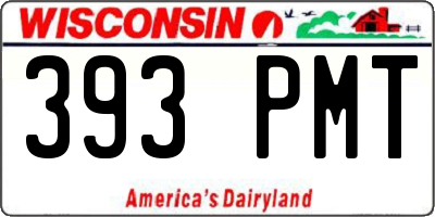 WI license plate 393PMT
