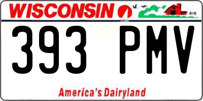 WI license plate 393PMV