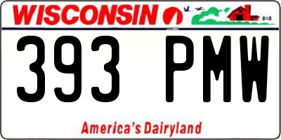 WI license plate 393PMW