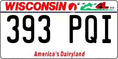 WI license plate 393PQI