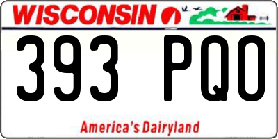 WI license plate 393PQO