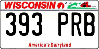 WI license plate 393PRB